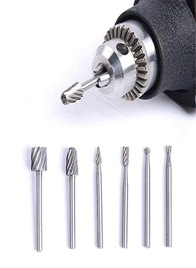 UPTODATETOOLS 6PCS Rotary Burr Practical Multi Drill Bits Wood Shank Set Rotary Burrs Milling Cutter File Abrasive Carving Tools for Dremel Accessories - Image 2